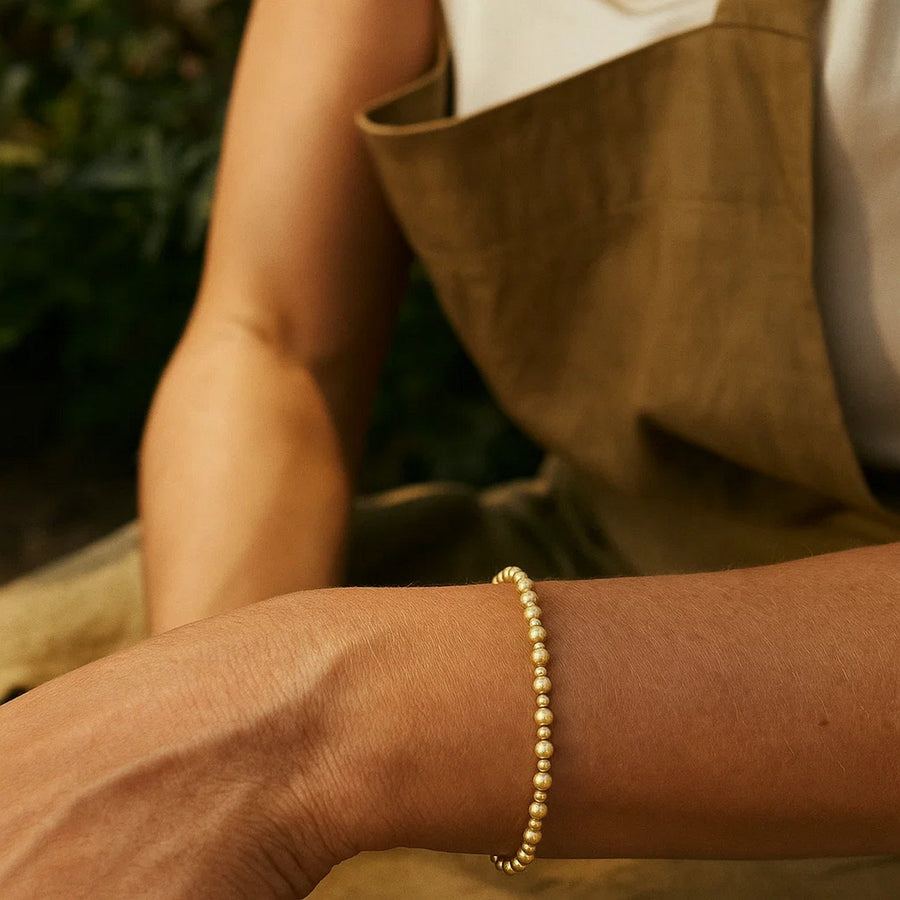 14K Yellow Gold Pallina Bead Bracelet (3.00 mm)