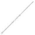 925 sterling silver rhodium plated love chain link bracelet