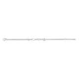 Sterling Silver Rhodium Plated Love Chain Bracelet thumbnail 3