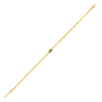 14K Yellow Gold Peridot Mirrored Chain (2.20 mm)