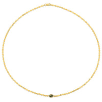 14K Yellow Gold Peridot Mirrored Chain (2.20 mm)