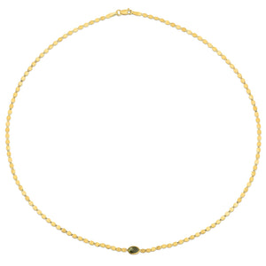 14K Yellow Gold Peridot Mirrored Chain (2.20 mm)