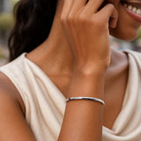 14K White Gold Knife Edge Bangle thumbnail 4