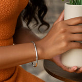 14K White Gold Knife Edge Bangle thumbnail 6