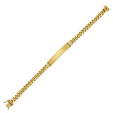 14K Yellow Gold Lite Cuban ID Bracelet (6.60 mm) thumbnail 1