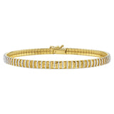 14K Two Tone Gold Mini Diamante Bracelet (4.00 mm) thumbnail 2