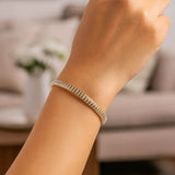 14K Two Tone Gold Mini Diamante Bracelet (4.00 mm) thumbnail 4