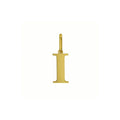 14K yellow gold initial I charm pendant with polished letter form