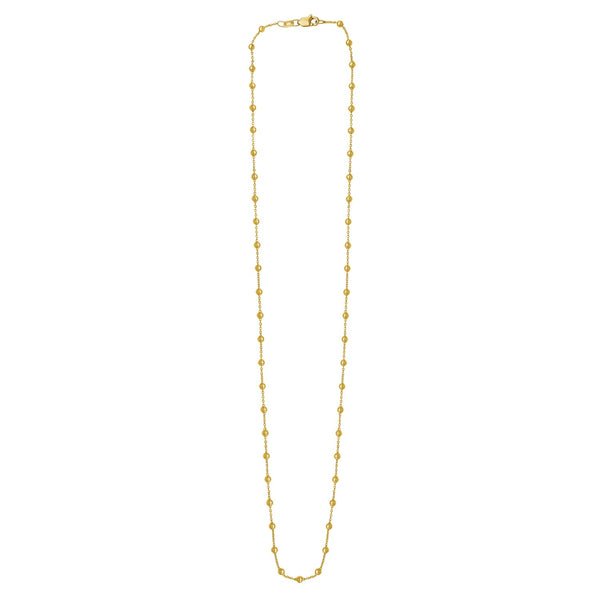 Layering Saturn Bead Necklace in 14K Yellow Gold