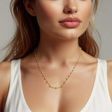 Layering Saturn Bead Necklace in 14K Yellow Gold thumbnail 3