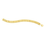 Panther Link Medium Bracelet in 14K Yellow Gold (9.60 mm) thumbnail 2