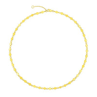 14k Yellow Gold Necklace with Polished Circles