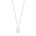 925 sterling silver octagonal star locket necklace with cubic zirconia stones