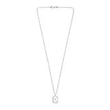 Sterling Silver Rhodium Plated Cubic Zirconia Octagonal Star Locket Necklace thumbnail 2