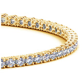 Lab Grown Round Diamond Tennis Bracelet in 14k Yellow Gold (4 cctw F/G  VS2/SI1) thumbnail 2