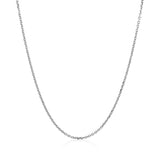 18k White Gold Diamond Cut Cable Link Chain (1.10 mm) thumbnail 2