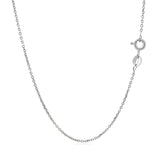 18k White Gold Diamond Cut Cable Link Chain (1.10 mm) thumbnail 3