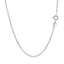 18k White Gold Diamond Cut Cable Link Chain (1.10 mm)