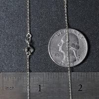 18k White Gold Diamond Cut Cable Link Chain (1.10 mm)