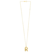 14K Yellow Gold Helium Initial R Pendant