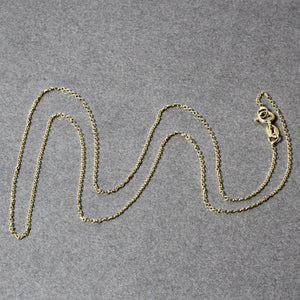 14k Yellow Gold Diamond Cut Cable Link Chain (0.87 mm)