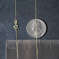 14k Yellow Gold Diamond Cut Cable Link Chain (0.87 mm)