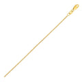 14K yellow gold round cable link chain, 2.4 mm