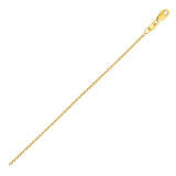 14K yellow gold round cable link chain, 2.4 mm thumbnail 1