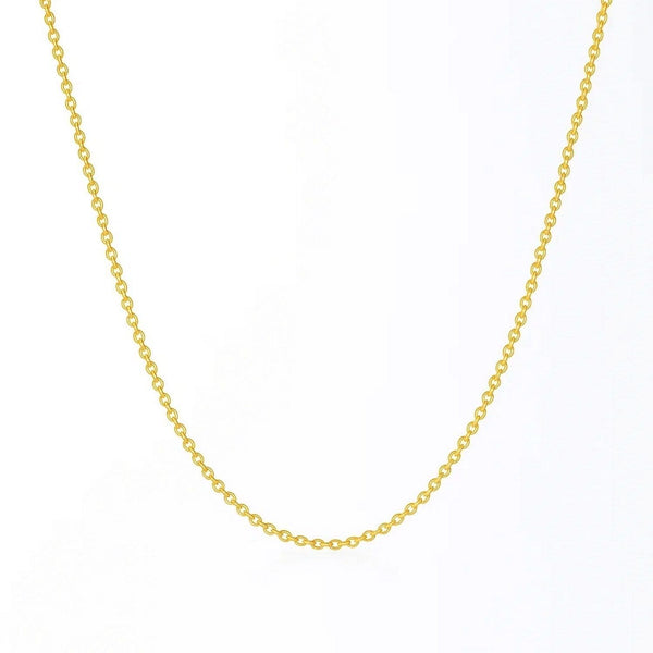 14k Yellow Gold Round Cable Link Chain (2.4 mm)
