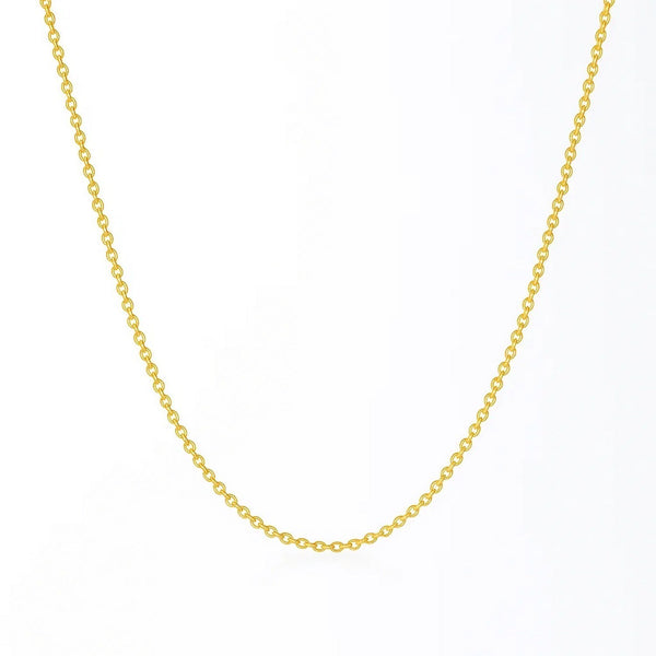 14k Yellow Gold Round Cable Link Chain (2.4 mm)