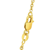 14k Yellow Gold Round Cable Link Chain (2.4 mm)