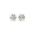 14K yellow gold ring with round diamond stones in a low profile setting