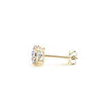 3 cttw Certified IGI Lab Grown Round Diamond Earrings 14k Yellow Gold (G/VS2) thumbnail 2