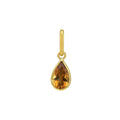 14K yellow gold pendant with pear citrine stone