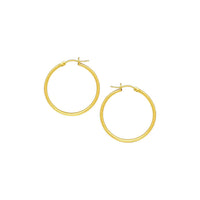 10k Yellow Gold Polished Hoop Earrings (2x40 mm)