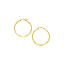 10k Yellow Gold Polished Hoop Earrings (2x40 mm)