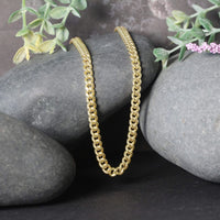 14k Yellow Gold Semi Solid Miami Cuban Chain (4.50 mm)