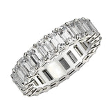 Emerald Cut Lab Grown Diamond Eternity Ring in 14k White Gold (3 cttw FG/VS2) thumbnail 1
