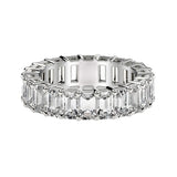 Emerald Cut Lab Grown Diamond Eternity Ring in 14k White Gold (3 cttw FG/VS2) thumbnail 2