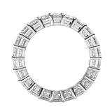 Emerald Cut Lab Grown Diamond Eternity Ring in 14k White Gold (3 cttw FG/VS2) thumbnail 3