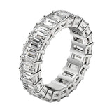 Emerald Cut Lab Grown Diamond Eternity Ring in 14k White Gold (3 cttw FG/VS2) thumbnail 4