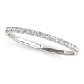 14K white gold ring with round pave diamond stones