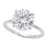 5 Carat Round Lab Grown IGI G/VS1 Diamond Solitaire Ring in 10K White Gold thumbnail 1