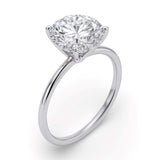 5 Carat Round Lab Grown IGI G/VS1 Diamond Solitaire Ring in 10K White Gold thumbnail 2