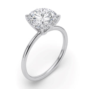5 Carat Round Lab Grown IGI G/VS1 Diamond Solitaire Ring in 10K White Gold