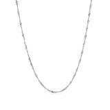 10k White Gold Singapore Chain(1.50 mm) thumbnail 2