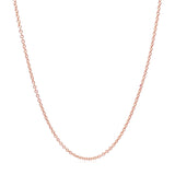 14k Rose Gold Round Cable Link Chain (1.25 mm) thumbnail 2