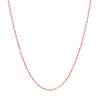14k Rose Gold Round Cable Link Chain (1.25 mm)