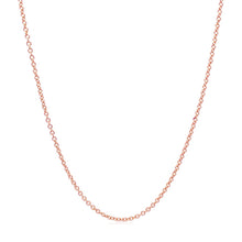 14k Rose Gold Round Cable Link Chain (1.25 mm)