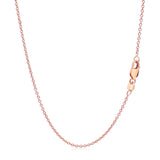 14k Rose Gold Round Cable Link Chain (1.25 mm) thumbnail 3